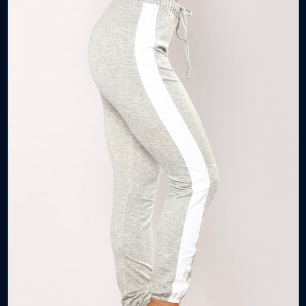 Fashion Nova ‘Tammy Striped Joggers’ Grey